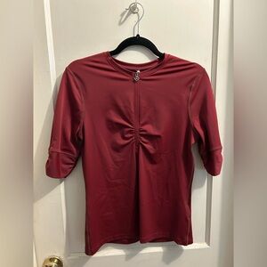 NWT Prana Perry Sun Top size small‎ red/burgandy